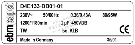 0004104837-VENTILATEUR EBMPAPST D4E133.DB01.01 2