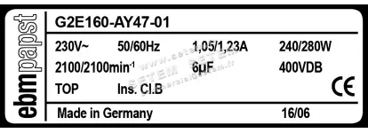 0004104852-VENTILATEUR EBMPAPST G2E160.AY47.01 3