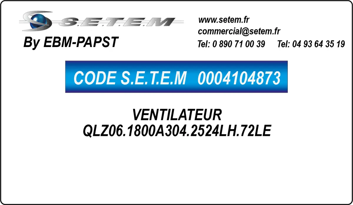0004104873-VENTILATEUR EBMPAPST QLZ06.1800A304.2524LH.72LE