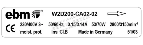 0004104904-VENTILATEUR EBMPAPST W2D200-CA02-02 3