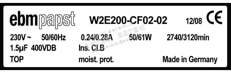 0004104916-VENTILATEUR EBMPAPST W2E200-CF02-02 3