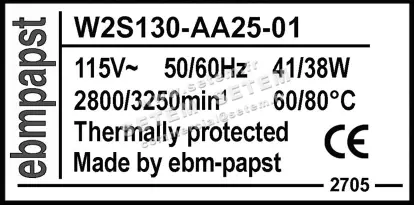 0004104925-VENTILATEUR EBMPAPST W2S130-AA25-01 3