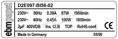 0004104953-VENTILATEUR EBMPAPST D2E097-BI56-02 3