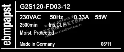 0004104959-VENTILATEUR EBMPAPST G2S120-FD03-12 3