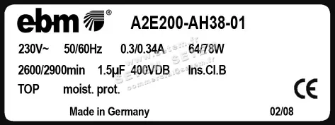0004105074-MOTOHELICE EBMPAPST A2E200-AH38-01 3