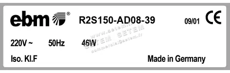 0004105108-MOTOTURBINE EBMPAPST R2S150.AD08.39 2
