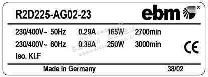 0004105125-MOTOTURBINE EBMPAPST R2D225.AG02.23 3