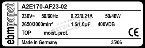 0004105154-MOTOHELICE EBMPAPST A2E170.AF23.02 3