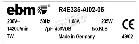 0004105167-MOTOTURBINE EBMPAPST R4E335.AI02.05 2