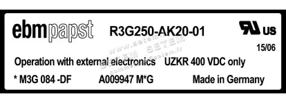0004105173-MOTOTURBINE EBMPAPST R3G250.AK20.01 3