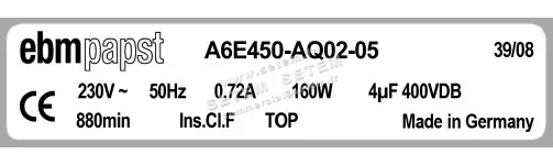 0004105183-MOTOHELICE EBMPAPST A6E450.AQ02.05 3