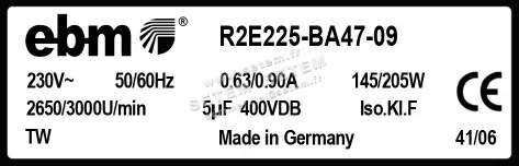 0004105195-MOTOTURBINE EBMPAPST R2E225-BA47-09 3
