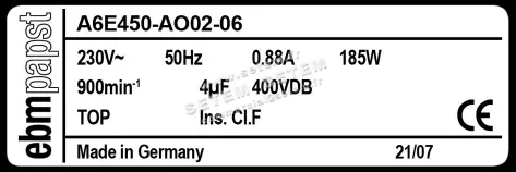 0004105198-MOTOHELICE EBMPAPST A6E450-AO02-06 2