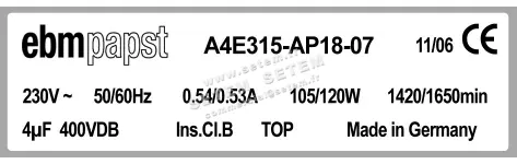 0004105199-MOTOHELICE EBMPAPST A4E315-AP18-07 2