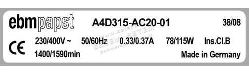 0004105215-MOTOHELICE EBMPAPST A4D315.AC20.01 5