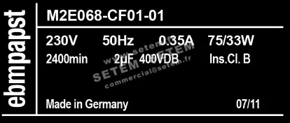 0004105216-MOTEUR EBMPAPST M2E068.CF01.01 3