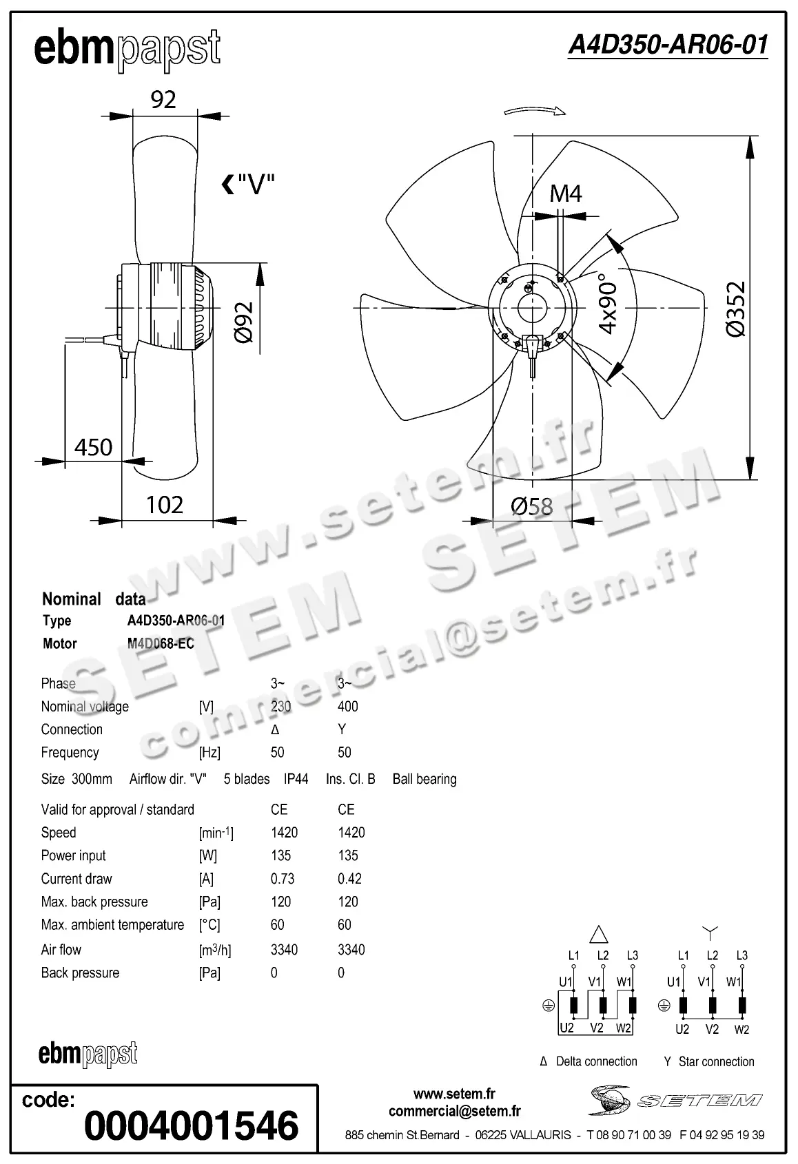 0004105220-MOTOHELICE EBMPAPST A4D350.AR06.01 2