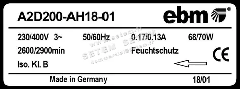 0004105224-MOTOHELICE EBMPAPST A2D200.AH18.01 3