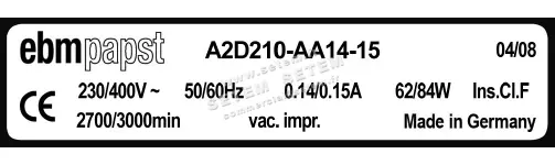 0004105225-MOTOHELICE EBMPAPST A2D210.AA14.15 2