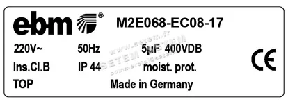 0004105231-MOTEUR EBMPAPST M2E068.EC08.17 2