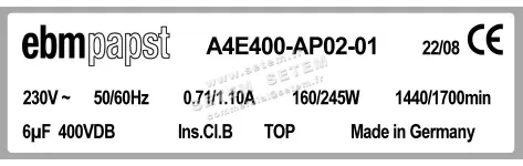 0004105241-MOTOHELICE EBMPAPST A4E400-AP02-01 4