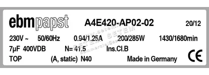 0004105243-MOTOHELICE EBMPAPST A4E420-AP02-02 3