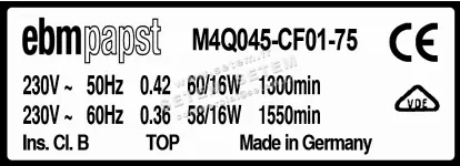 0004105251-MOTEUR EBMPAPST M4Q045-CF01-75 3