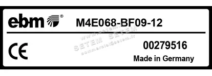 0004105254-MOTEUR EBMPAPST M4E068.BF09.12 3