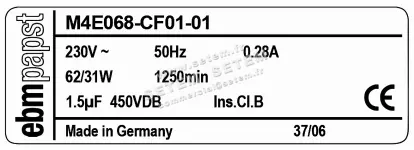 0004105255-MOTEUR EBMPAPST M4E068.CF01.01 3