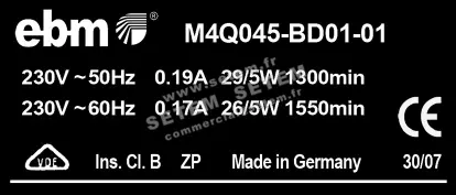 0004105260-MOTEUR EBMPAPST M4Q045.BD01.01 2