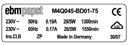 0004105262-MOTEUR EBMPAPST M4Q045-BD01-75 3