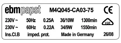 0004105263-MOTEUR EBMPAPST M4Q045-CA03-75 3