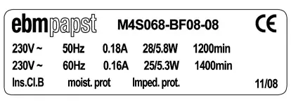 0004105270-MOTEUR EBMPAPST M4S068-BF08-08 3