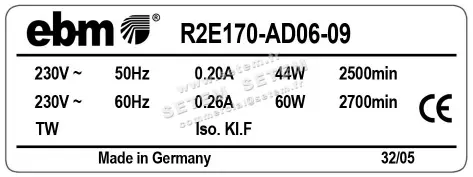 0004105291-MOTOTURBINE EBMPAPST R2E170.AD06.09 2