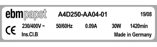 0004105316-MOTOHELICE EBMPAPST A4D250.AA04.01 3