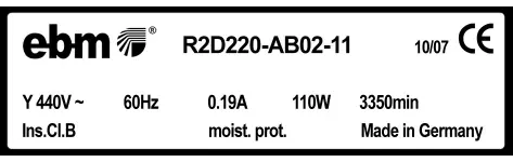 0004105340-MOTOTURBINE EBMPAPST R2D220.AB02.11 2