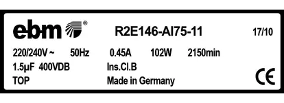 0004105350-MOTOTURBINE EBMPAPST R2E146.AI75.11 2