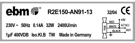 0004105353-MOTOTURBINE EBMPAPST R2E150.AN91.13 2