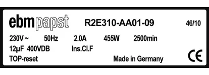 0004105381-MOTOTURBINE EBMPAPST R2E310.AA01.09 3