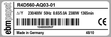 0004105390-MOTOTURBINE EBMPAPST R4D560.AQ03.01 3