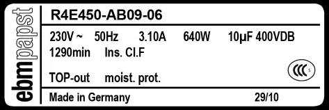 0004105398-MOTOTURBINE EBMPAPST R4E450.AB09.06 3