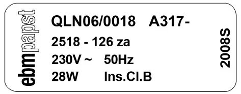 0004105405-VENTILATEUR EBMPAPST QLZ06/0018A317.2518.126ZA 2