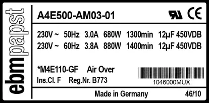 0004105423-MOTOHELICE EBMPAPST A4E500-AM03-01 3