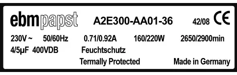 0004105432-MOTOHELICE EBMPAPST A2E300.AA01.36 2