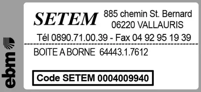 0004105438-BOITE A BORNES 64443.1.7612 EBMPAPST 2