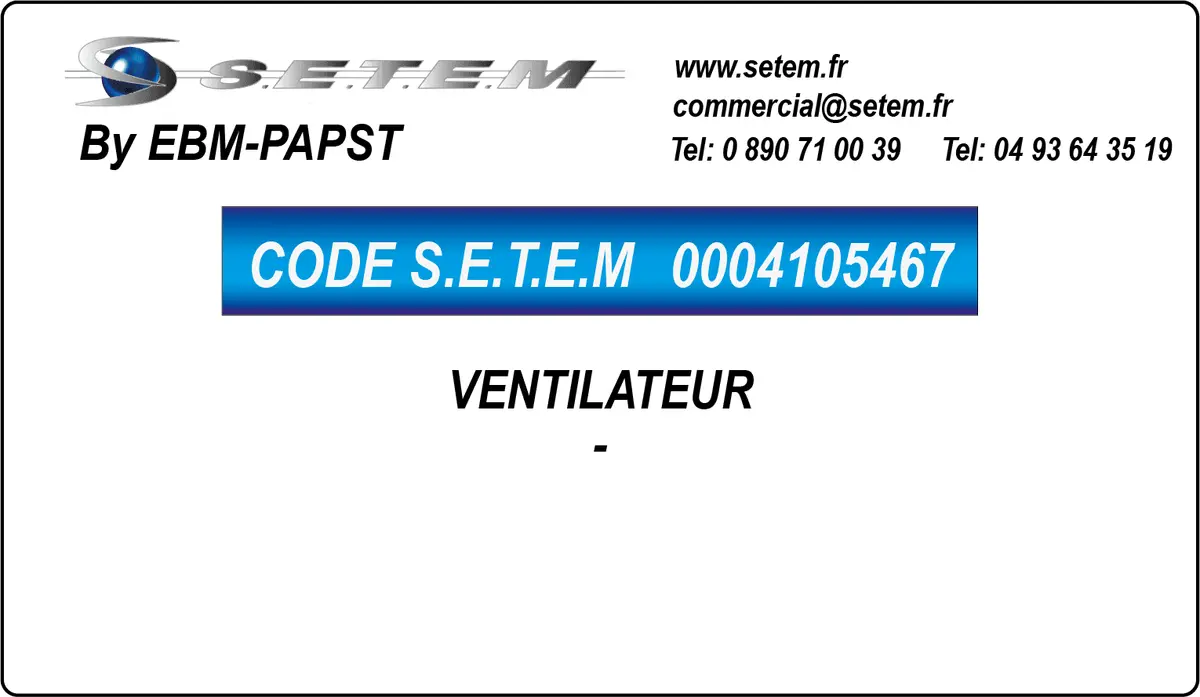 0004105467-VENTILATEUR EBMPAPST