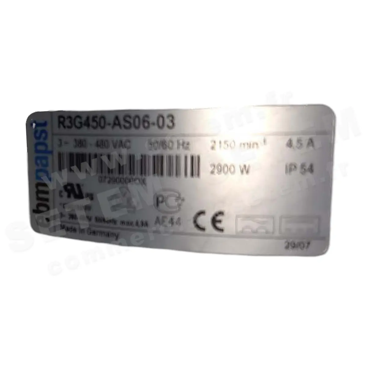 0004105609-MOTOTURBINE EBM-PAPST R3G450-AD06-03