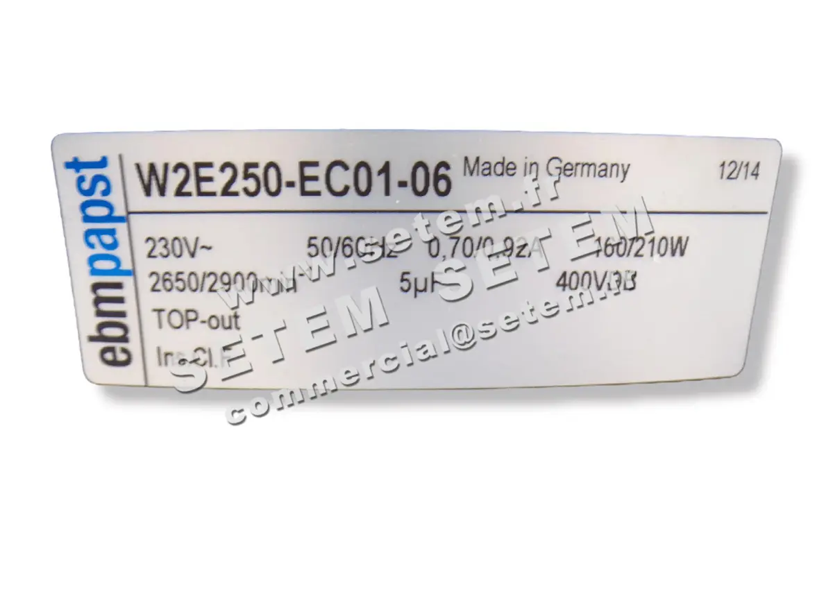 0004106849-VENTILATEUR EBMPAPST W2E250.EC01.06 3