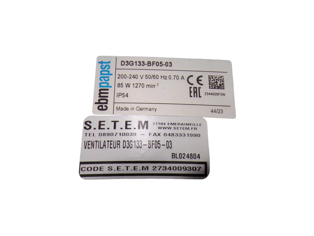 0004107016-VENTILATEUR EBMPAPST D3G133-BF05-03 3