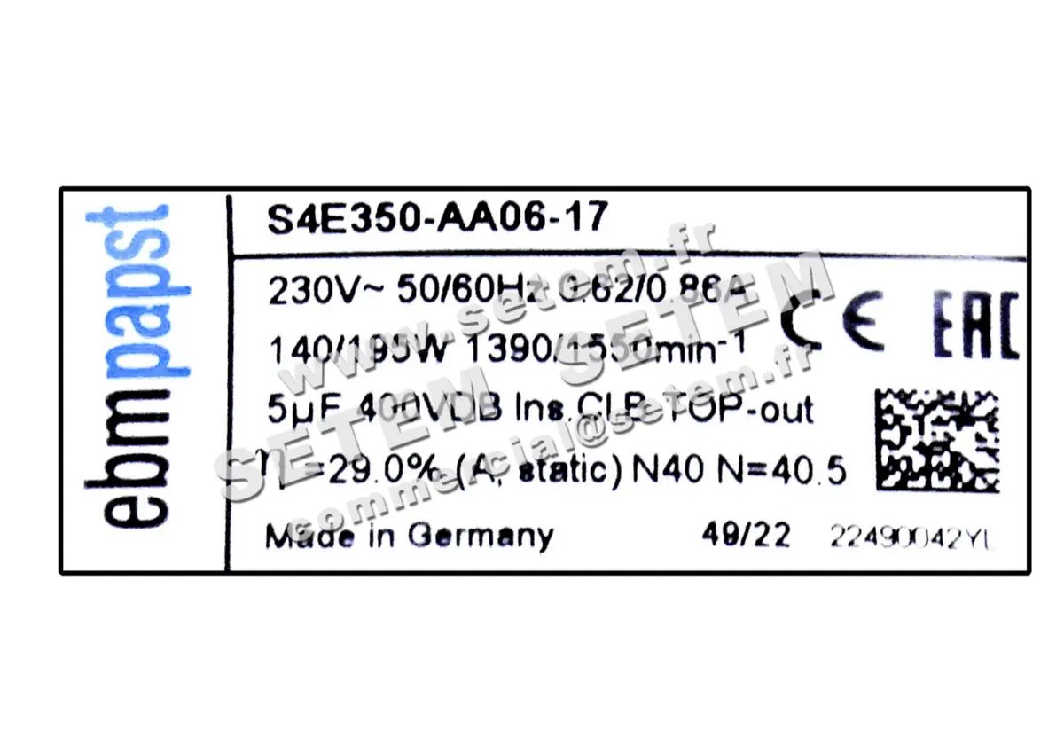 0004107893-VENTILATEUR EBMPAPST S4E350.AA06.17 3